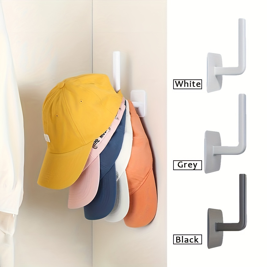 Multi functional L shaped Hat Hook Non punching Plastic - Temu Canada