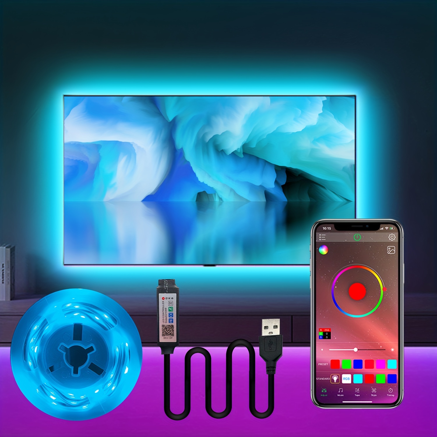 Govee Tira LED 5M, RGBIC Pro Luces LED WiFi Funcionan con Alexa y Google  Assistant, Tiras LED Inteligentes de Control de App, DIY, Sync de Música  para Dormitorio, TV y Navidad 