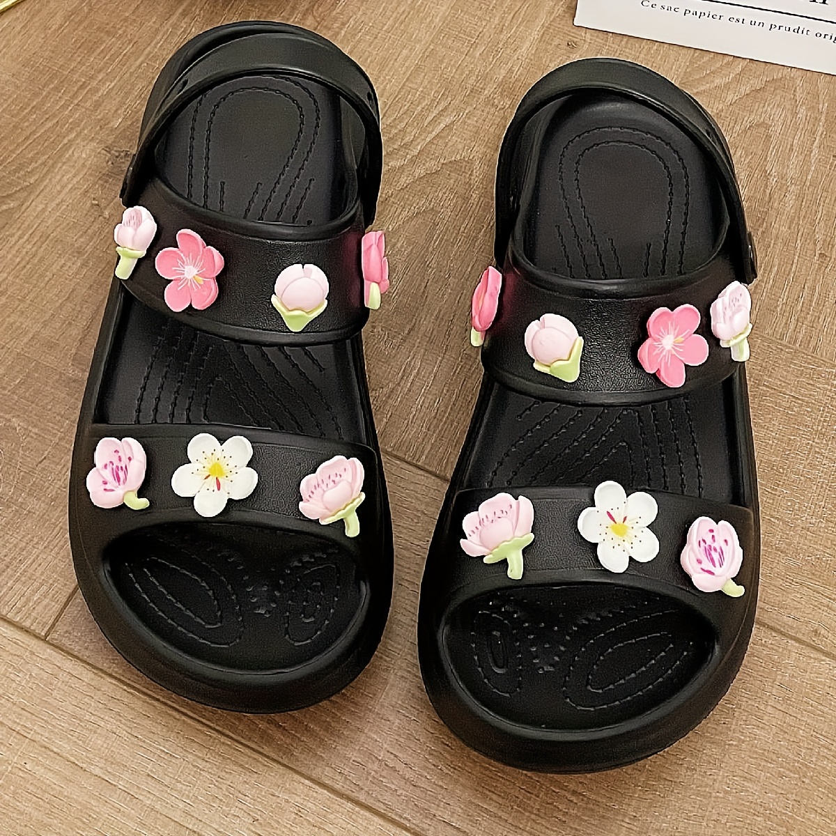 Sandals with sale flowers on them