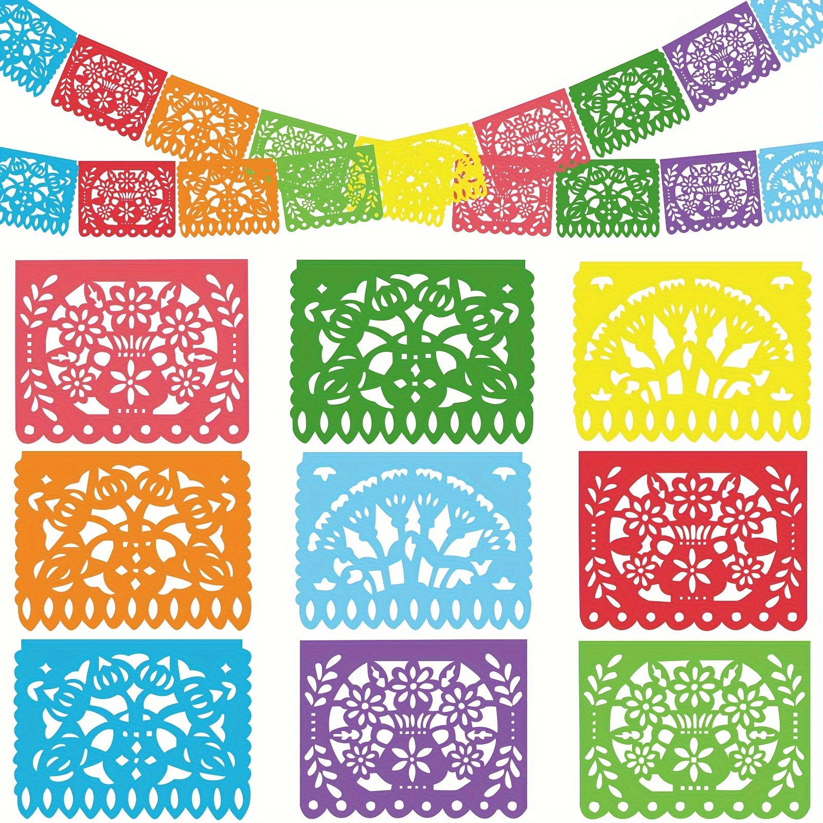 Blulu Mexican Fiesta Party Decoration Set Porch Sign Welcome Fiesta Banner Hanging Decoration for Indoor/Outdoor Carnival Fiesta Wall Decoration