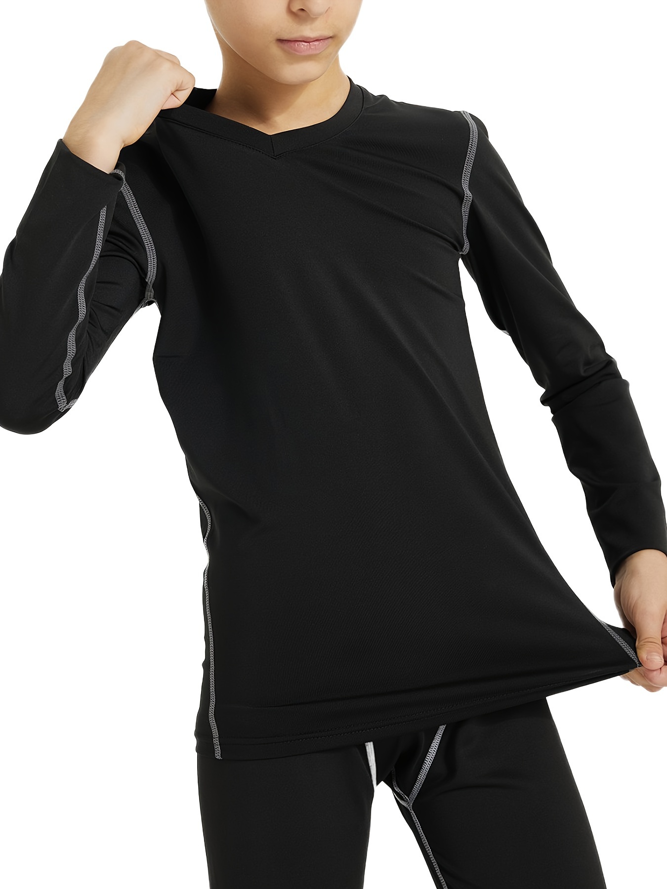 LANBAOSI Boys&Girls Long Sleeve Compression Soccer Practice Shirts