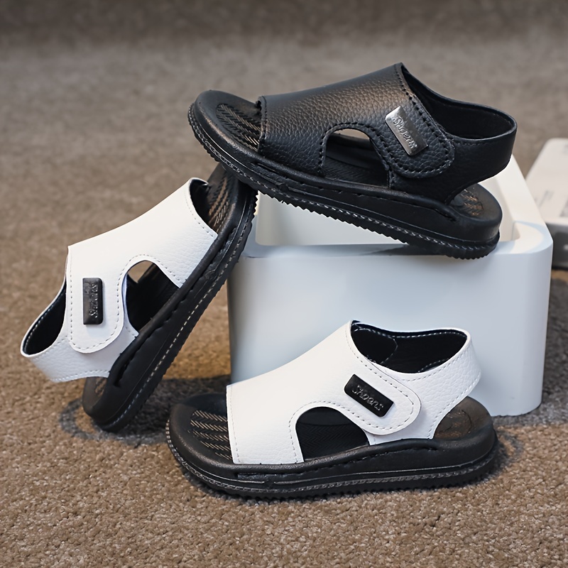 Boys Cool Robot Style Slip On Slide Sandals With Adjustable - Temu