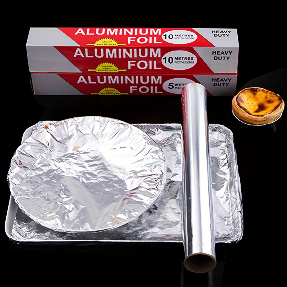 1 Roll 15 Micron Thick 12 Inch Wide Aluminum Foil Roll For BBQ, Catering,  Rotisserie, Roasting, Cooking, 12 X 75 Sq.ft