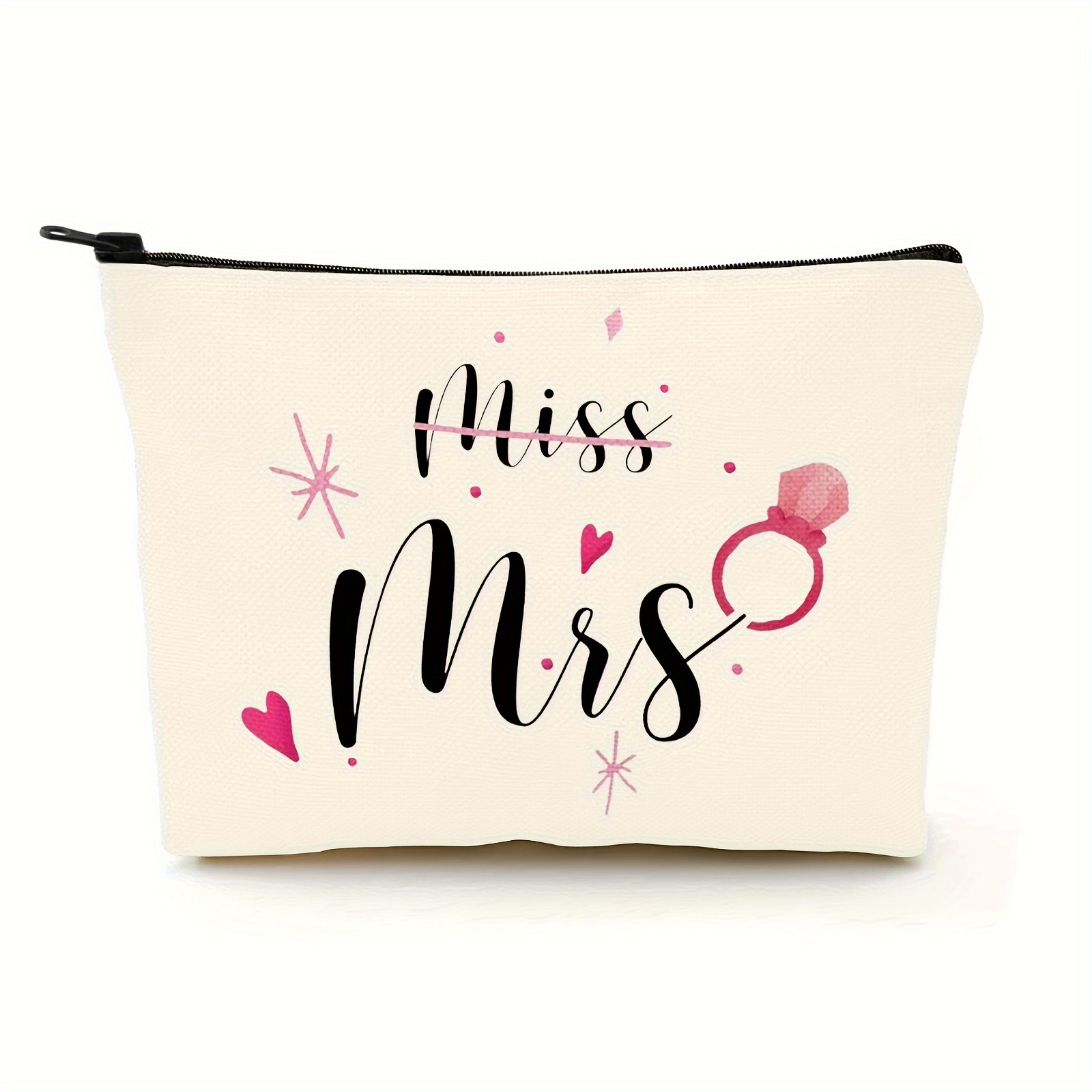Bride Gifts For Women Makeup Bag, Bridal Shower Decorations, Party Newly  Wedding Gifts For Couples, Best Gifts Accessories For Engagement, Future  Mrs Cosmetic Pouch - Temu
