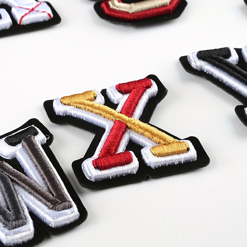 1pc Colorful Letter Pattern Patches For Backpacks, Embroidered Fabric Patch  For Hats, Iron On Sew On Patch For Clothing