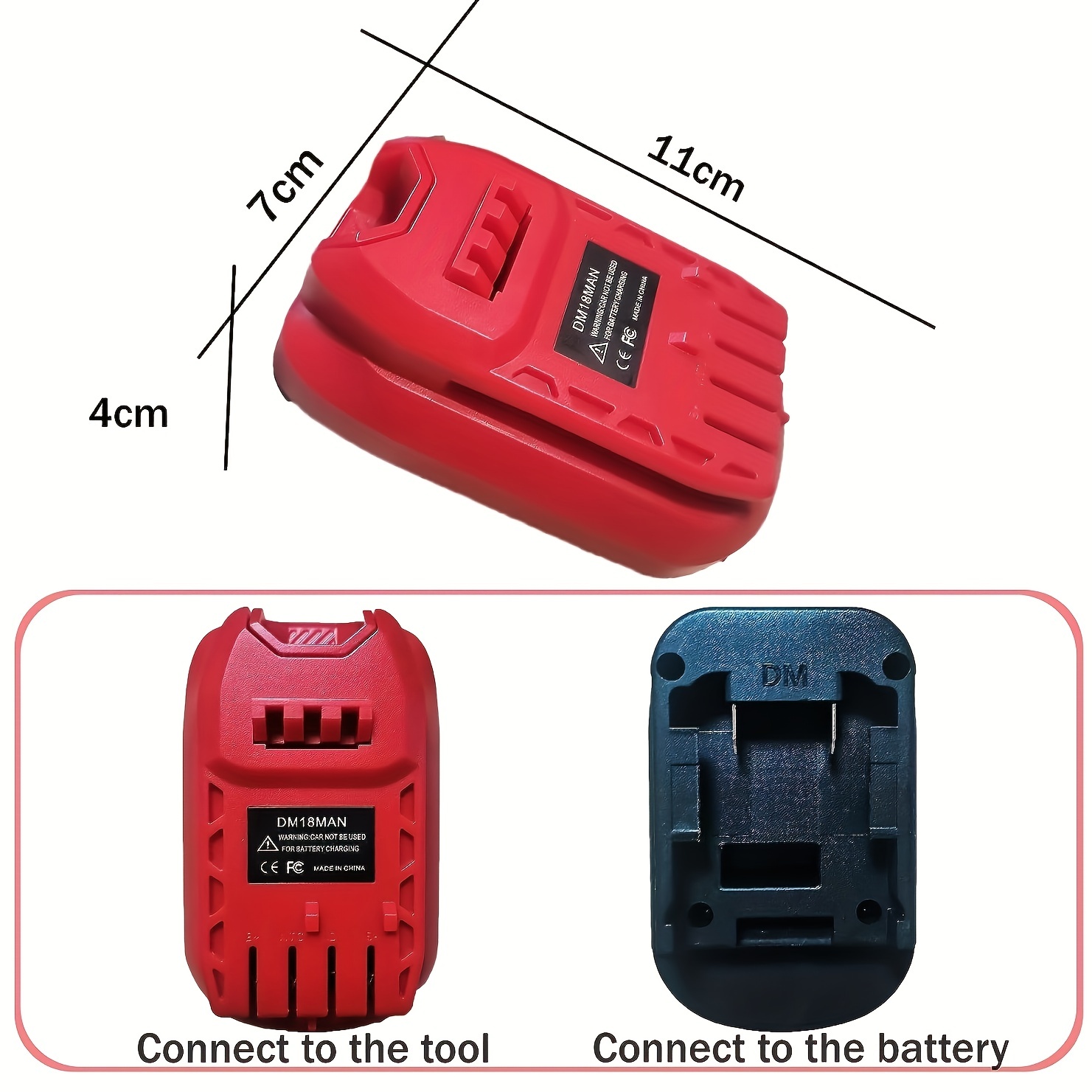 Convertidor DM18D para adaptador de batería DeWalt 18v-20v, para Milwaukee  M18 18v adaptador de baterías de litio, apto para herramientas inalámbricas