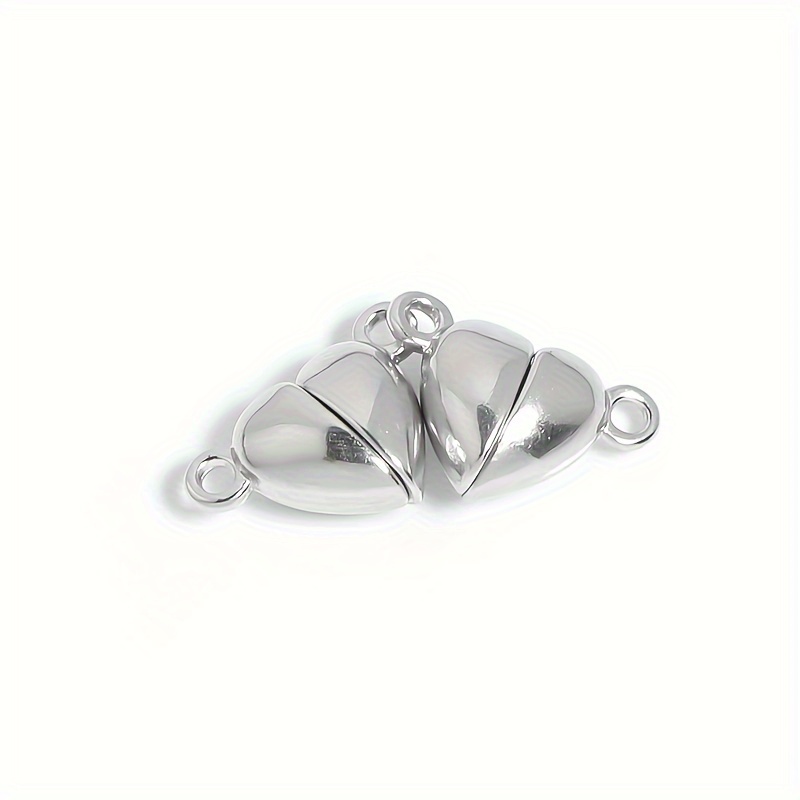 Heart Shaped Magnetic Clasps For Jewelry Golden Silvery - Temu