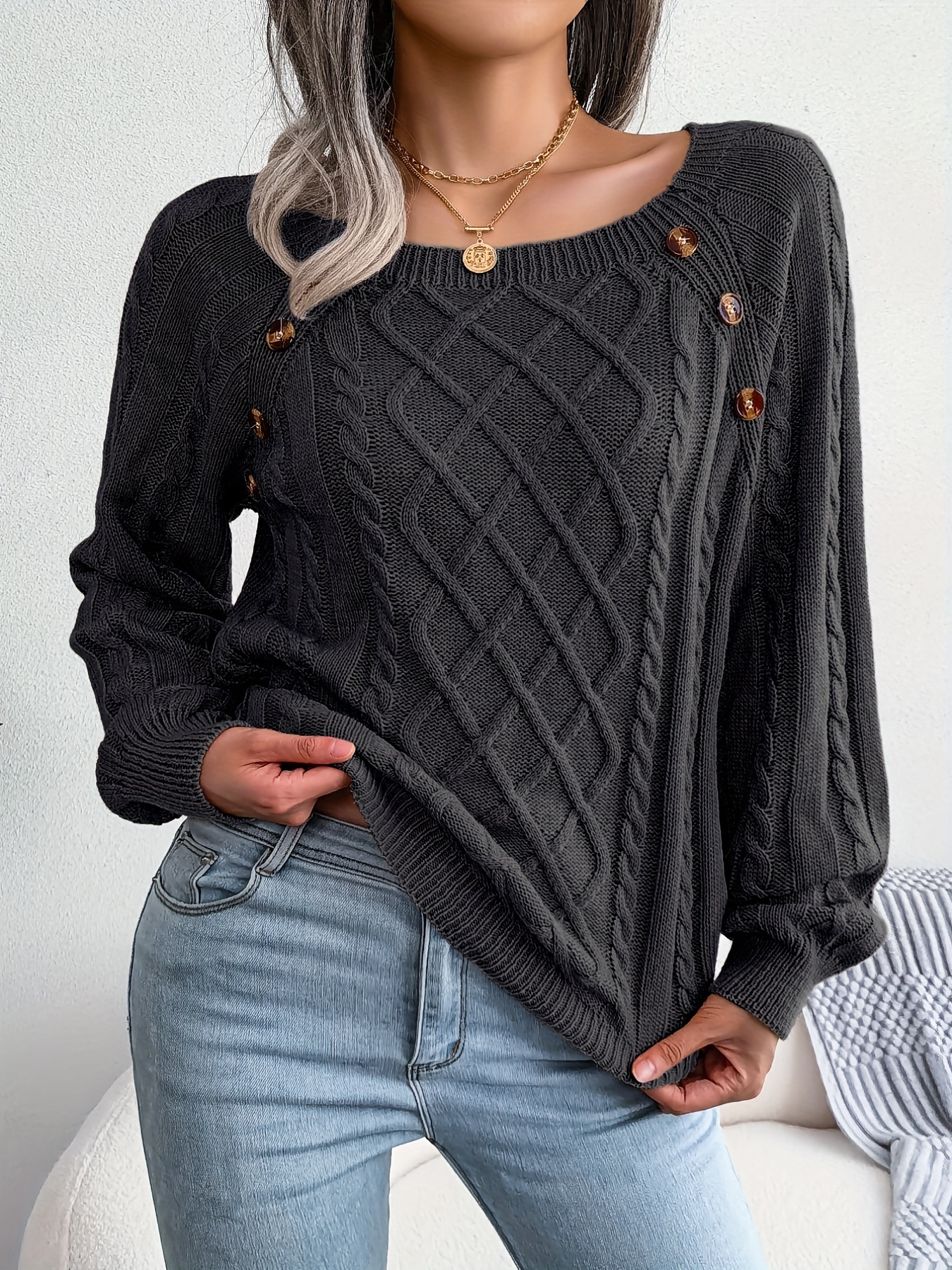  Women's Tops Fall Long Sleeve High Neck Sweater Twist Knitted Top  Trendy Winter Fashion Tops Going Out Tops for Women Sweaters for Women  Turtleneck Sweater Women Strawberry Sweater Women : Sports
