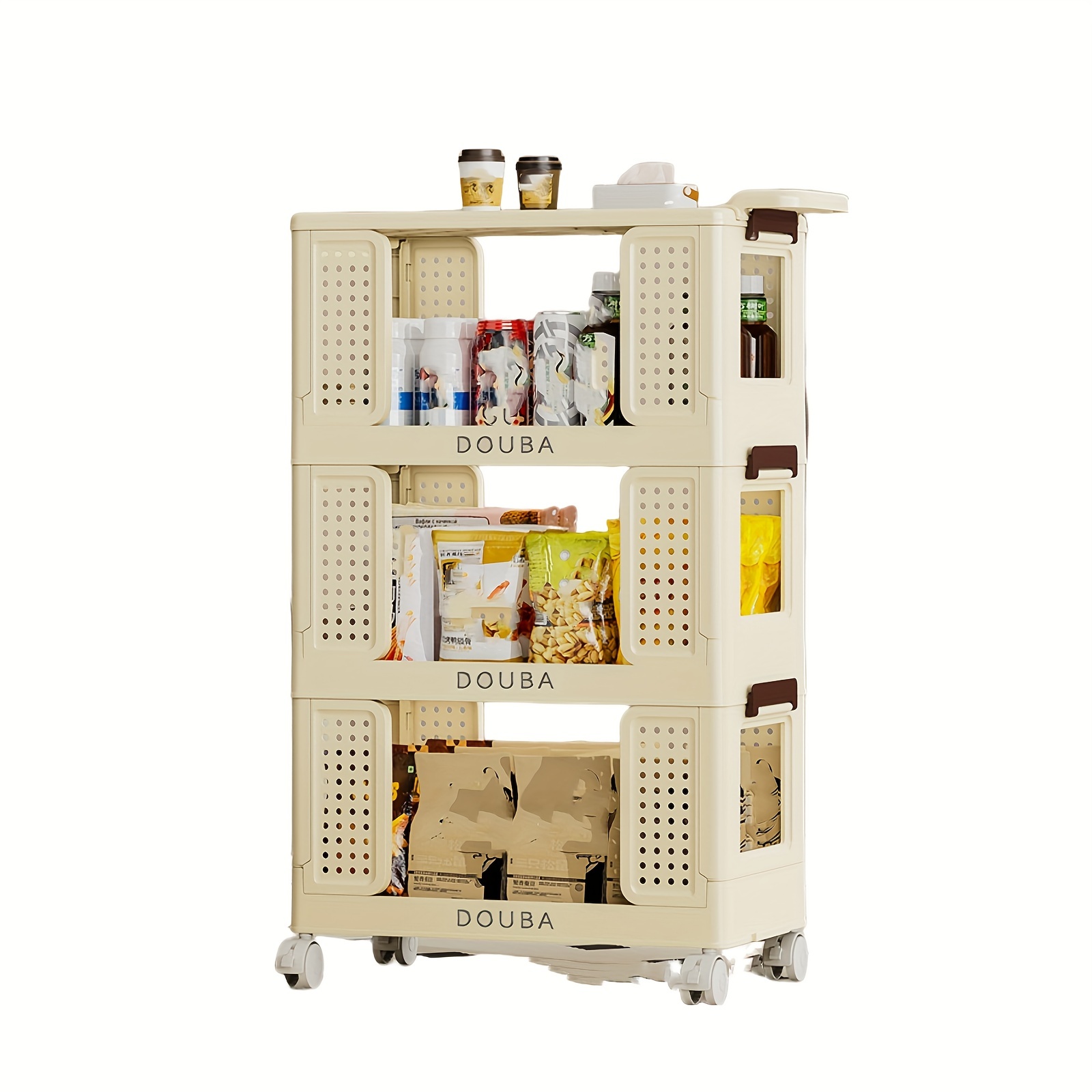 1pc Petite Étagère De Chariot, Étagère De Rangement Mobile, Multi-couche  Avec Roues Mobiles, Étagère De Rangement Pour Cuisine, Salon, Chambre À