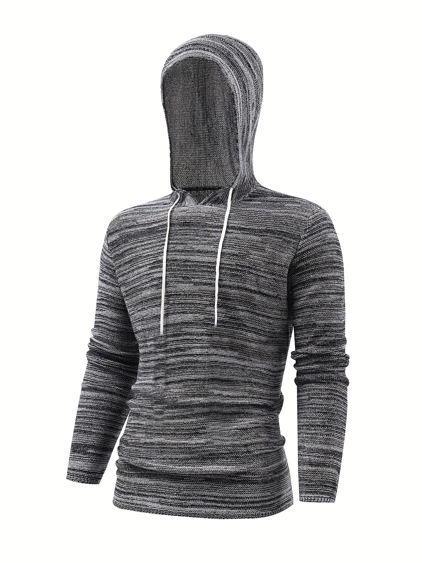 Cool Knitted Hoodies For Men, Men's Casual Pullover Hooded Sweatshirt With  Kangaroo Pocket Streetwear For Winter Fall, As Gifts