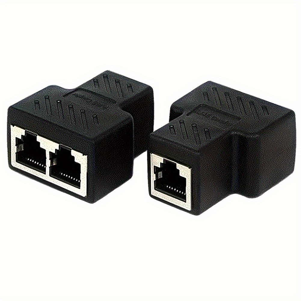 1 à 2 câble réseau Ethernet LAN femelle adaptateur répartiteur
