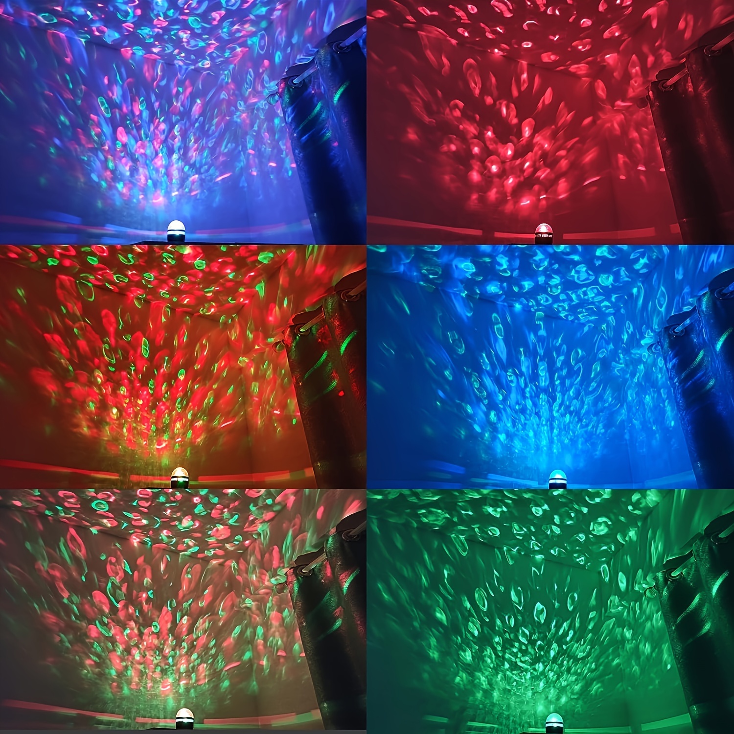 Water Ripple Led Projection Light 7 Color Pattern And Remote - Temu