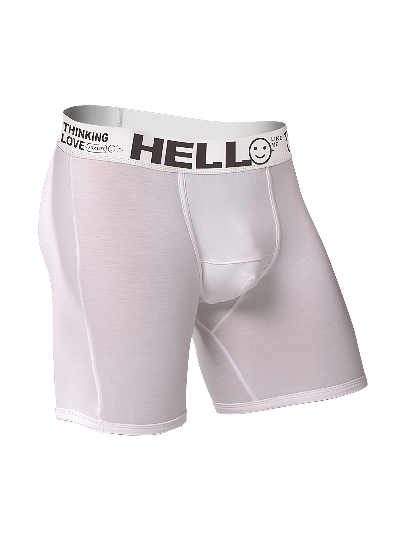 Men's Cotton 'hello' Print Plain Color Comfortable Quick - Temu