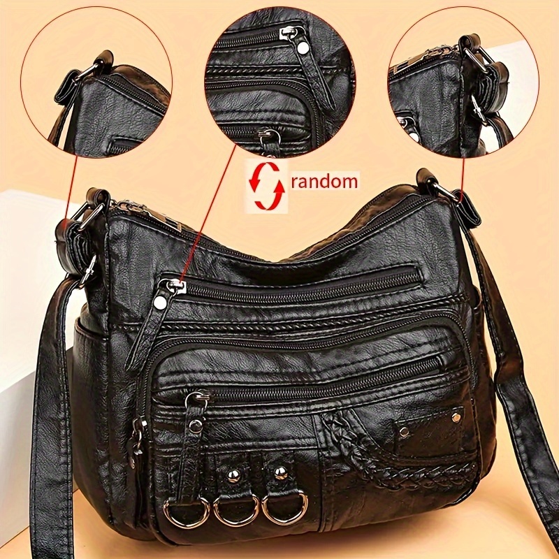 【COSYHARU】Multi-pocket vintage cross bag stylish large capacity women's crossbody bag retro simple - Temu