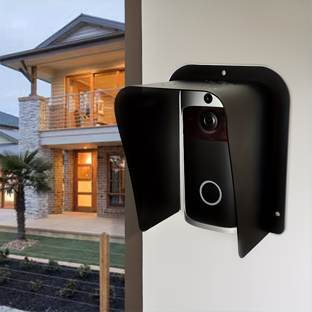 1pc Doorbell Rain Cover, Keypad Cover, Ring Doorbell Anti-Glare Cover,  Steel Doorbell Protector Cover, Suitable For Most Video Doorbell