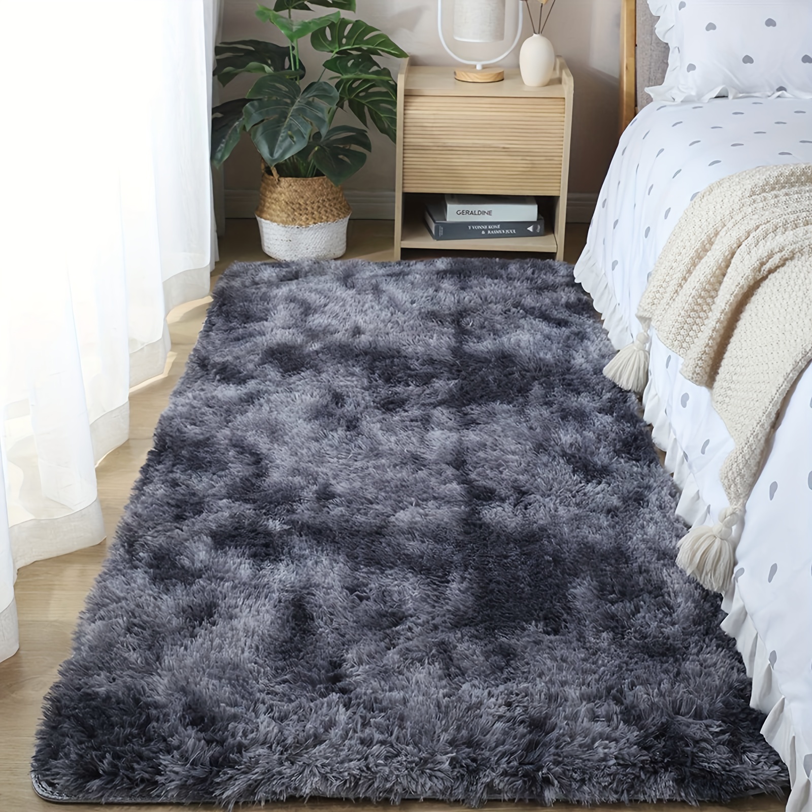 Tinyboy-hbq - Tappeto morbido per camera da letto e soggiorno, antiscivolo,  soffice, tappeti shaggy, decorazione per la casa (160 x 230 cm, grigio  bianco) : : Casa e cucina