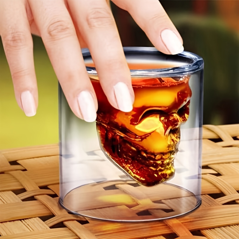 Double Wall Skull Glasses, Skull Drinking Glasses