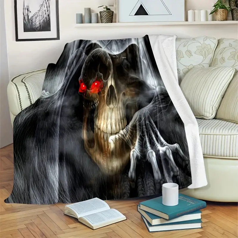 Horror Skull Blanket Gothic Style