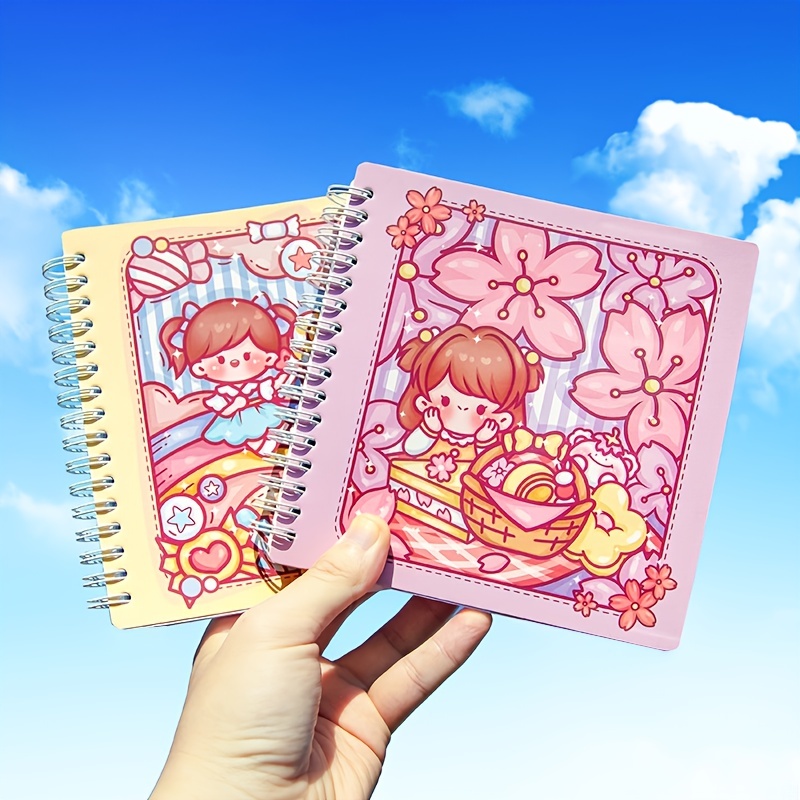 Korean Cute Cartoon Notebook Loose Leaf Detachable Book - Temu