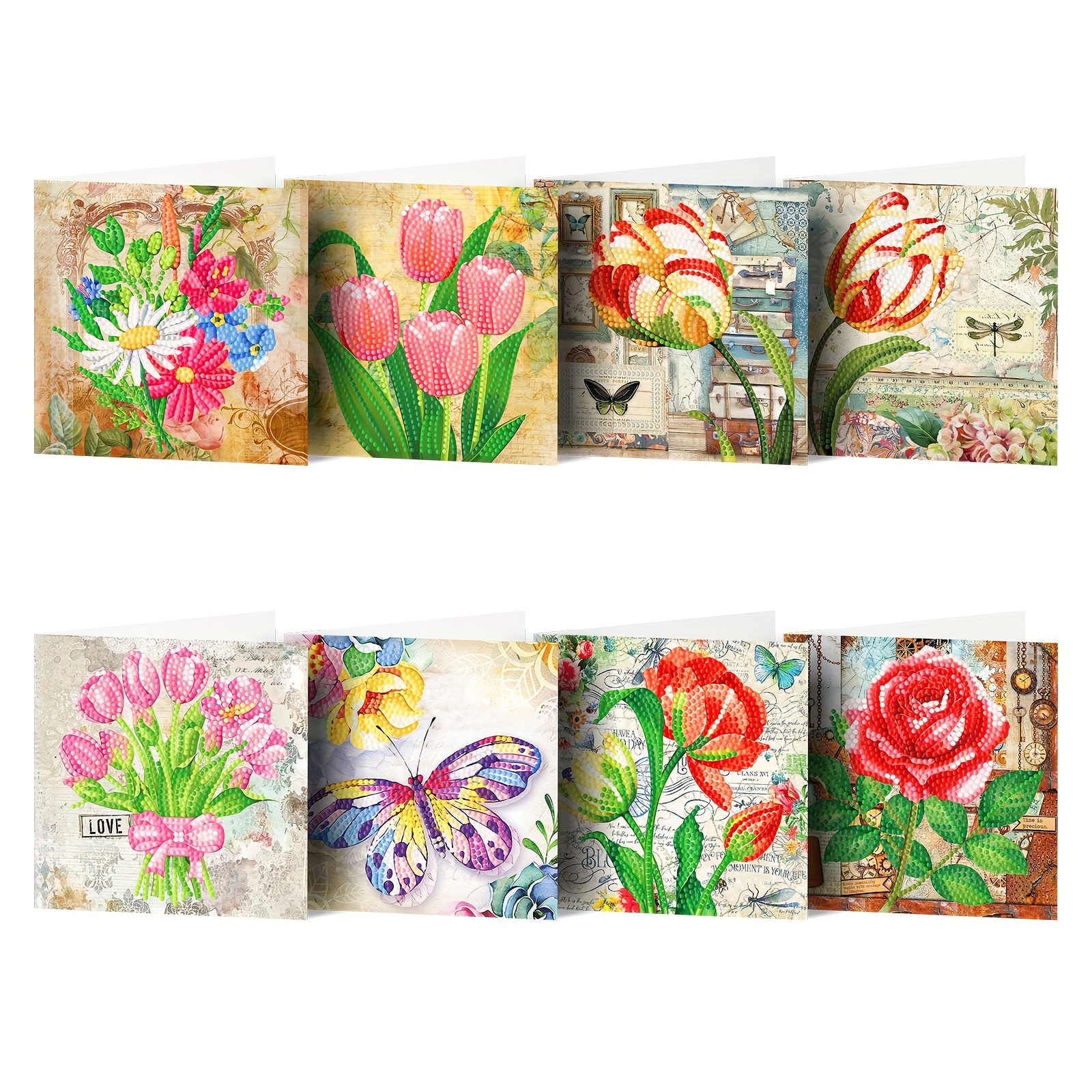  DIY Birthday Cards - 12 pcs 5D Special Shaped Diamond Painting  Greeting Cards for Birthday and Holiday - Mosaic Making Greeting Cards Art  Craft Gifts for Family and Friends : Office Products