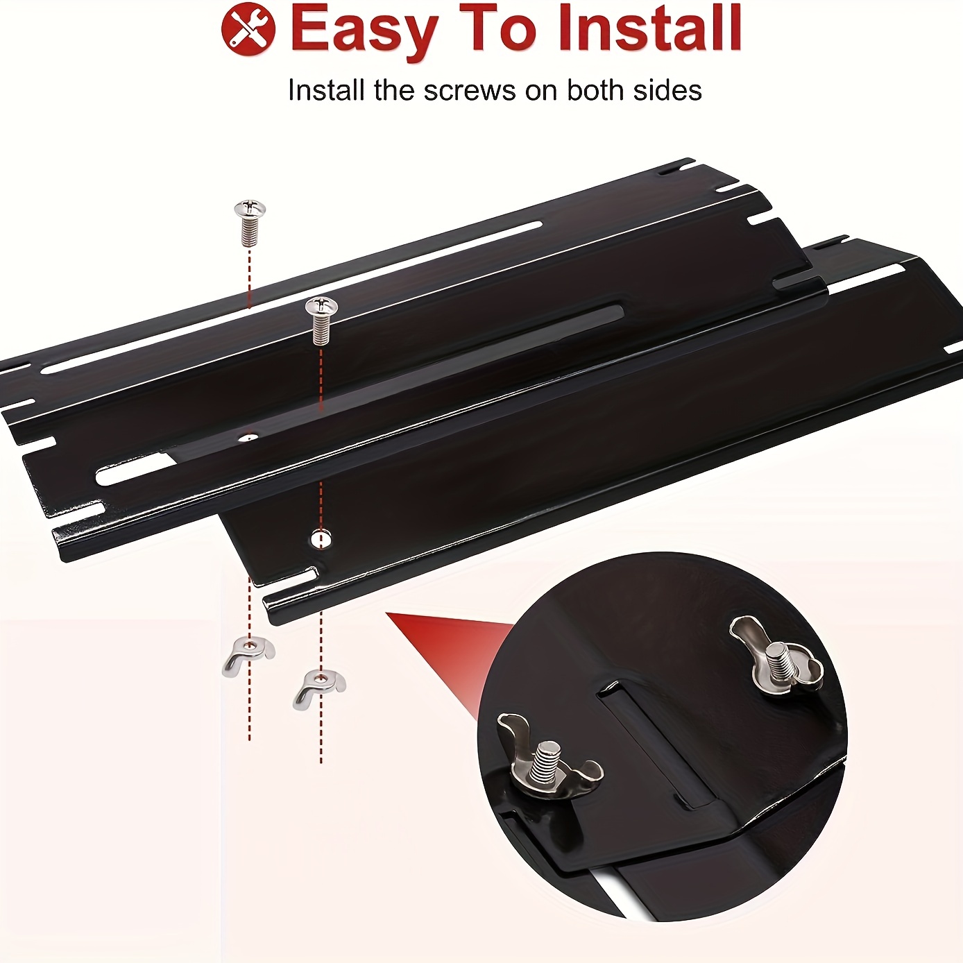 Adjustable Porcelain Steel Heat Plate Shield for Gas Grill