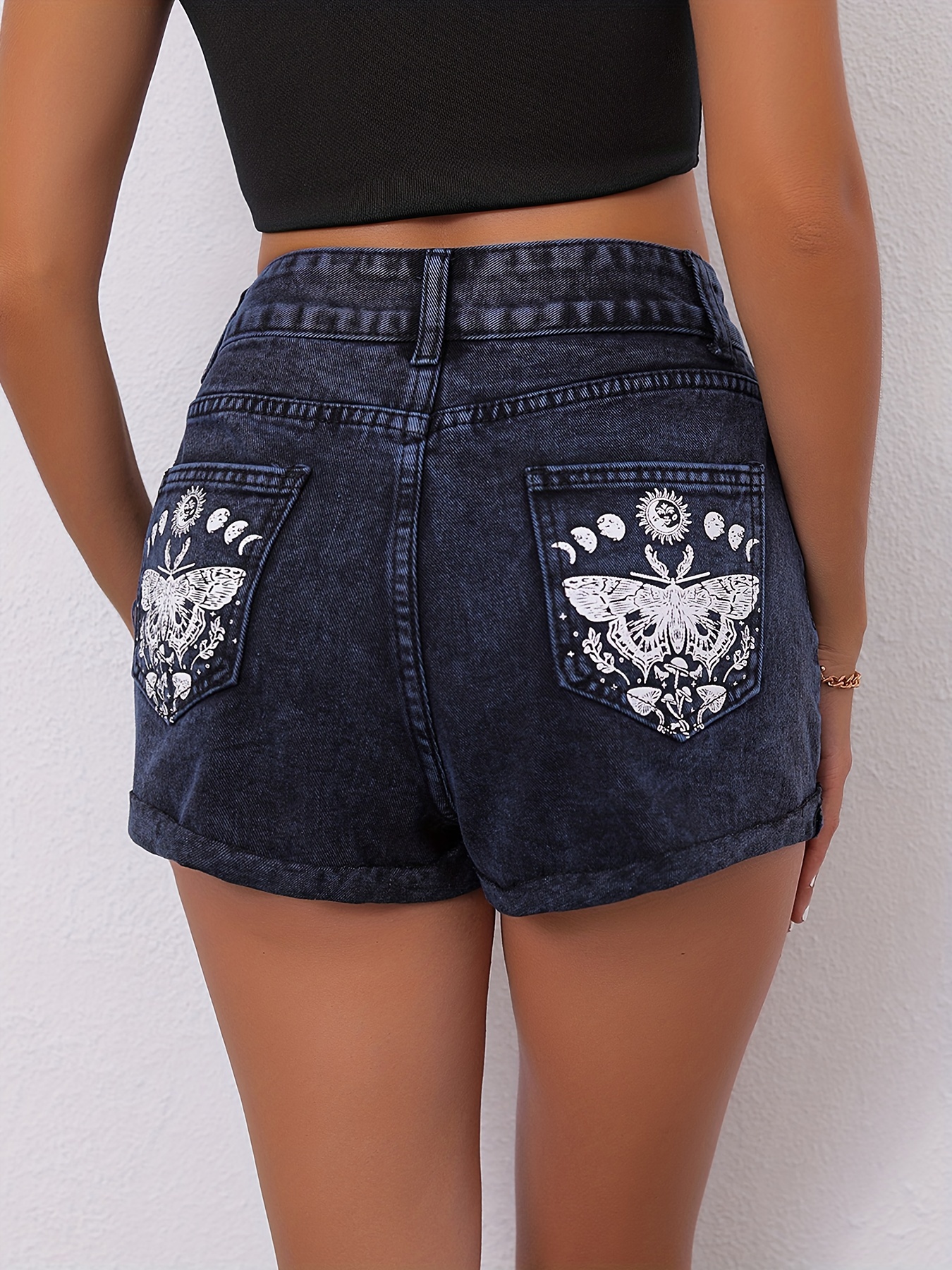Women's Lace-up Low Waist Jeans Shorts Summer Casual Stretchy