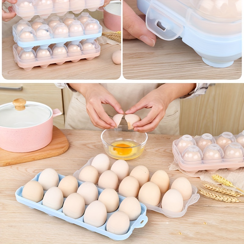 Multipurpose Fridge Egg Storage Box Double Layer Lid