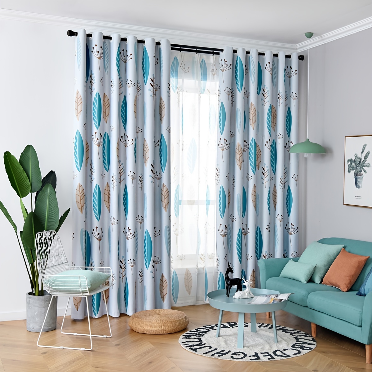 Cortina térmica opaca a rayas, paneles de cortinas decorativas  contemporáneas con ojales en la parte superior para dormitorio, sala de  estar