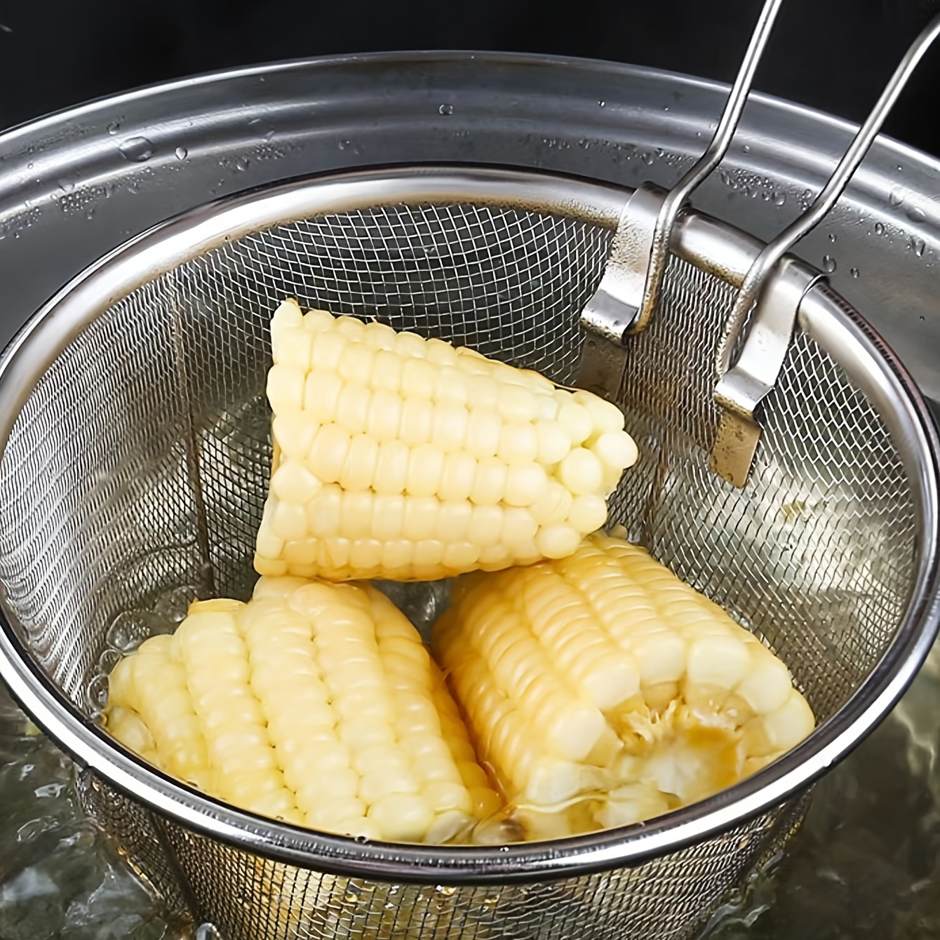 Upgrade Your Kitchen With This Foldable Frying Strainer - Temu