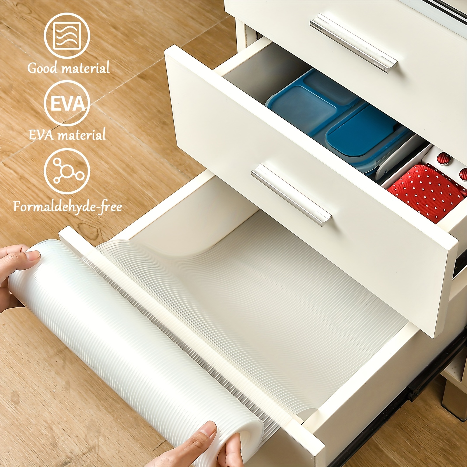 Shelf Liner Cabinet Liner, Non Adhesive Drawer Liner, Washable Waterproof  Durable Non-Slip Shelf Liner for Kitchen, Drawer , Refrigerator 6m