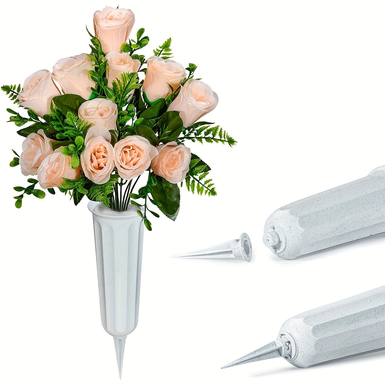 1 Pezzo Fiori Artificiali Cimitero Bouquet Commemorativo - Temu