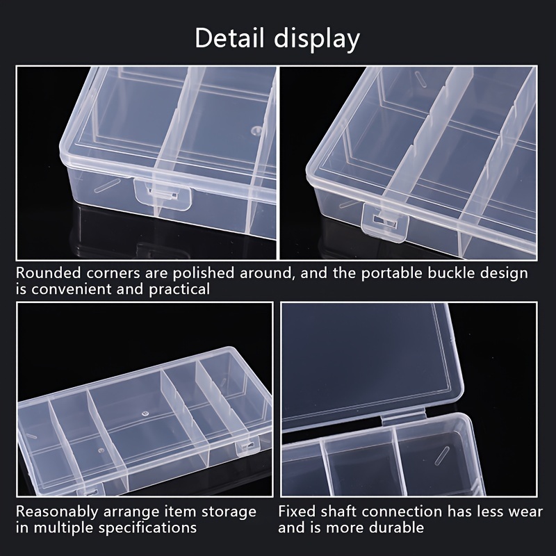 Convenient Plastic Jewelry Storage Box 15 Compartment Compact and