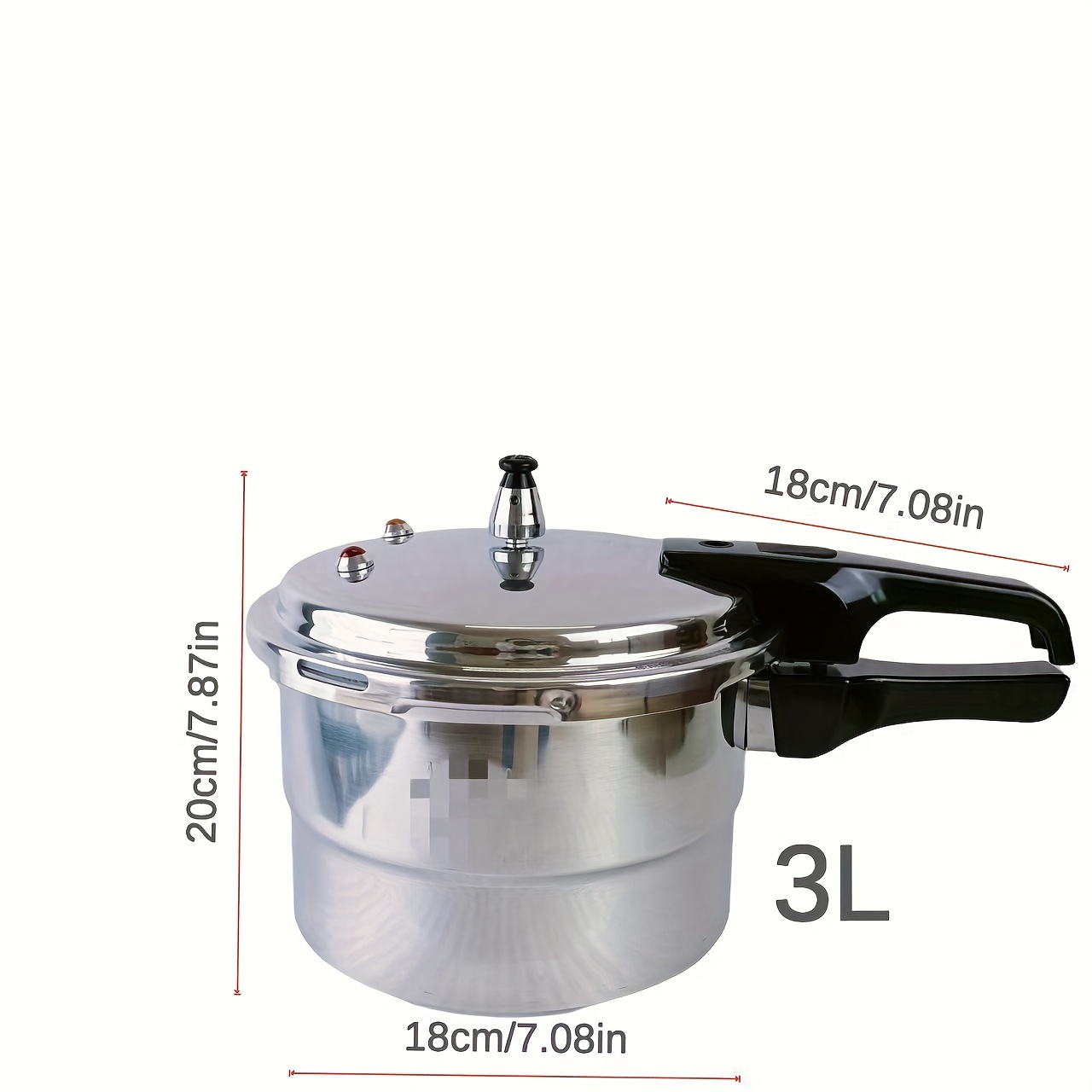 Pressure Cooker 4L Aluminum Alloy Fast Rice Cookers Dishwasher Safe  Cookware Pot for Kitchen Electric Induction Glass Gas Stove Canning Cooking  Cook,2pcs Steamer Rack as Gifts price in UAE,  UAE