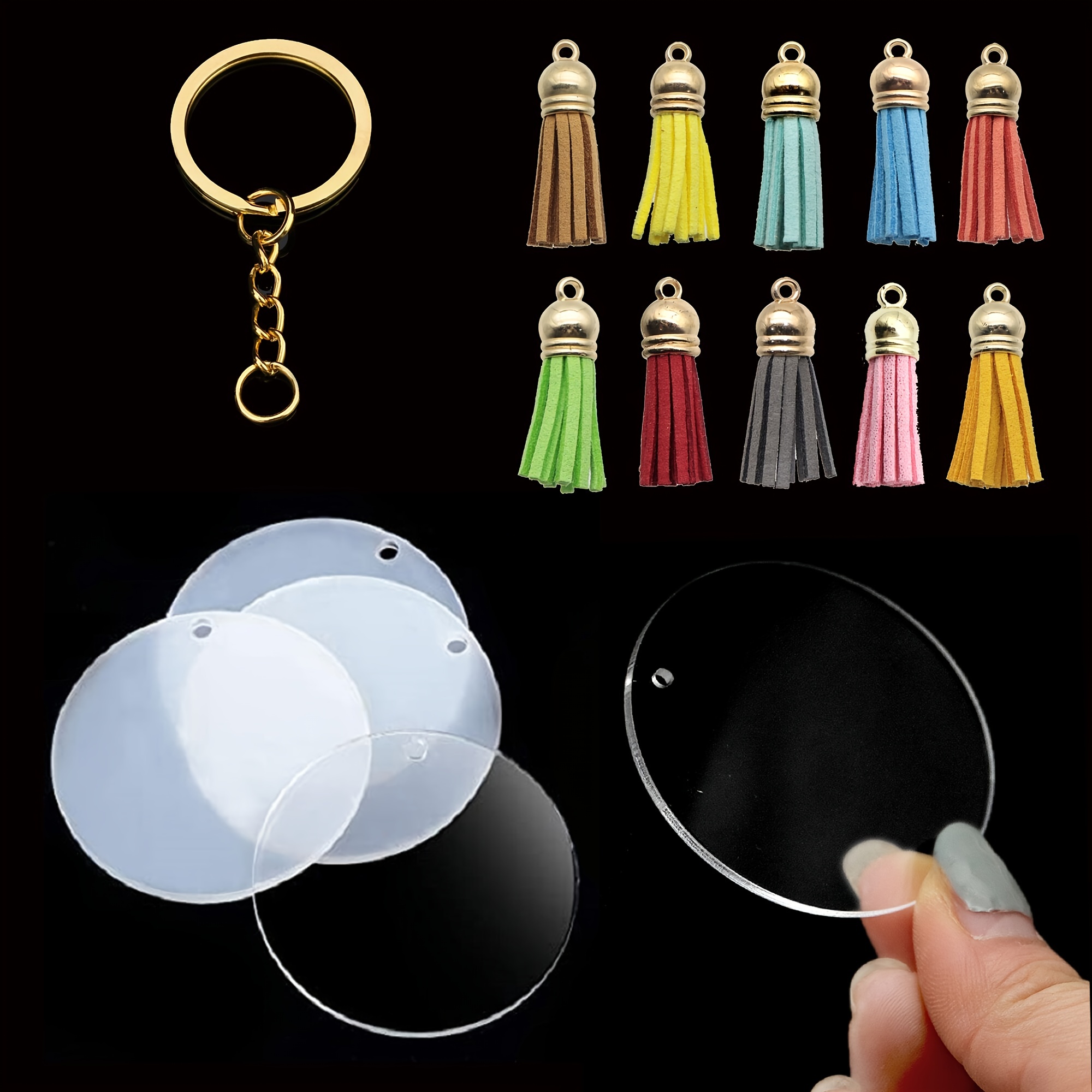 DIY MDF Sublimation Keychain Blank 36Pcs Heat Transfer with with