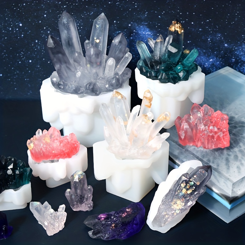 DIY Crystal Epoxy Resin Mold Diamond Storage Box Jar Jewelry Oranments  Mirror Silicone Mold For Resin Aromatherapy Making - AliExpress