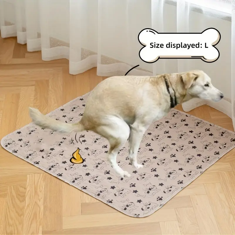 Cartoon Animal Pattern Dog Potty Training Pads, Washable And