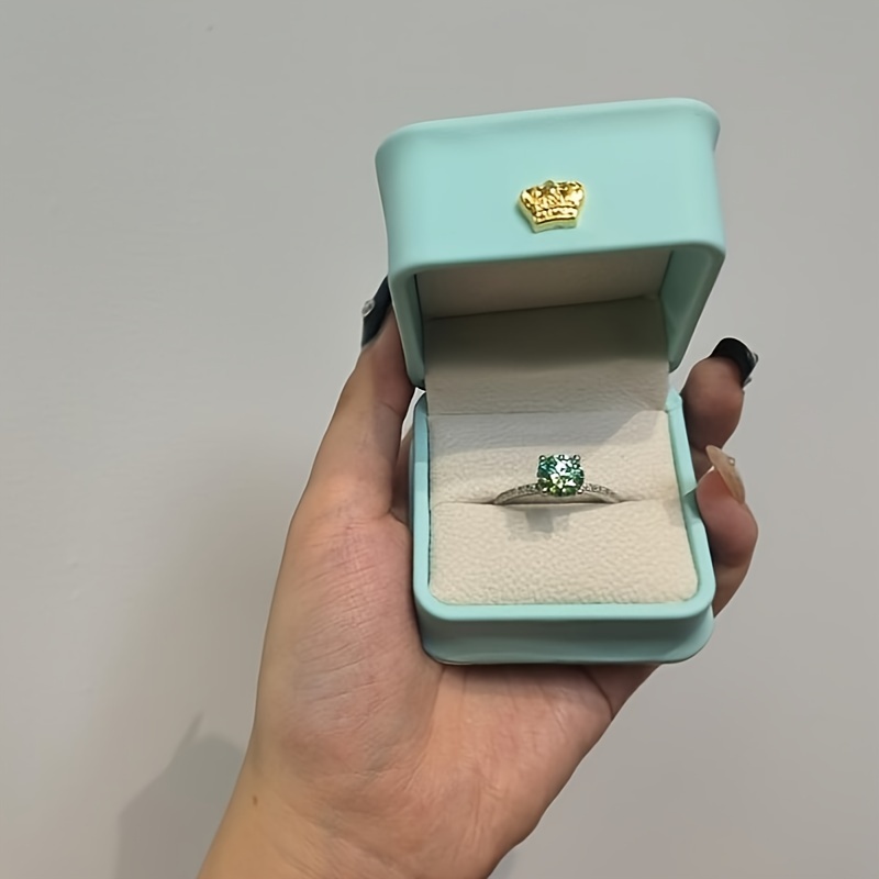 S925 Round Cut Moissanite Ring Set for Wedding