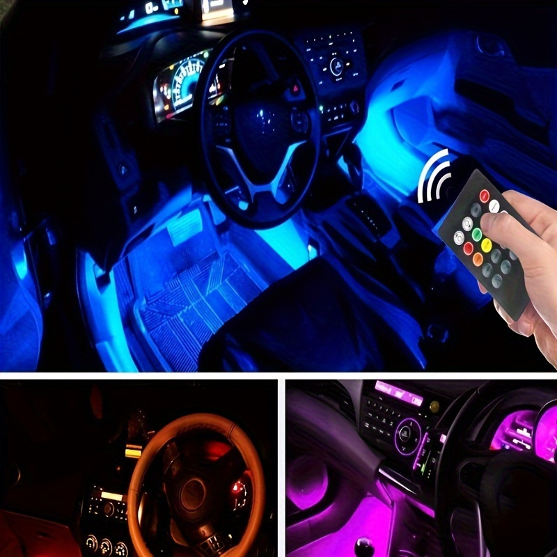 Car Led Lights Smart Car Interior Lights App Control Rgb - Temu