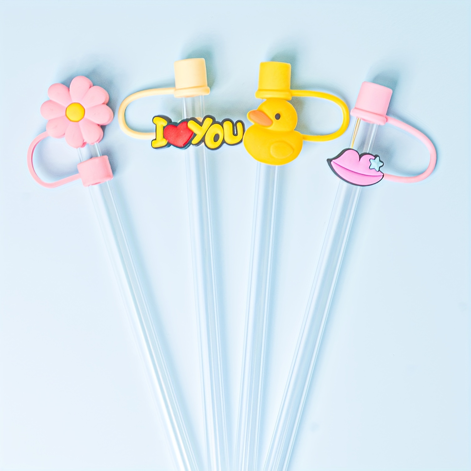 Straw Tips Cover, Reusable Straw Toppers, Kawaii Cow Series Silicone Straw  Sleeve , Decorative Straw , For Party Favor Bags,birthday Party, Friends  Gathering, Dustproof Straw Covers, Party Supplies, Chrismas Halloween Gifts  - Temu