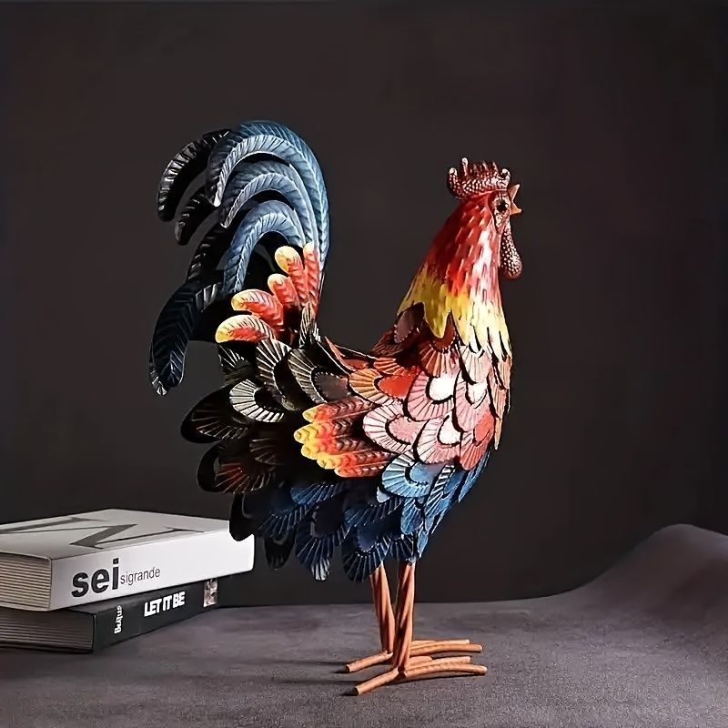 Sculpture De Coq En Métal 1 Pièce Cadeaux Artisanaux - Temu France