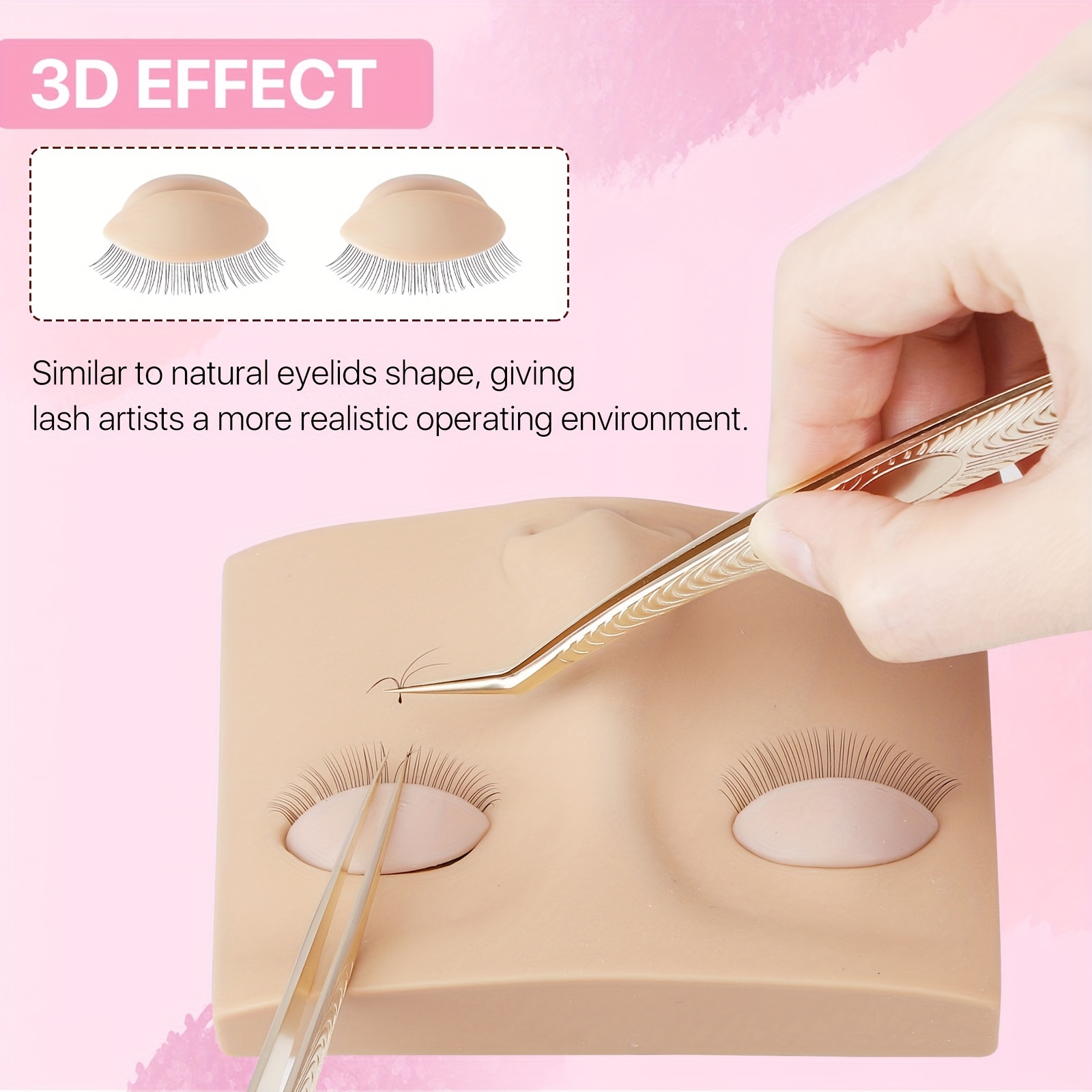 Lash Mannequin Head With Replacement Eyelids Lash Extension - Temu