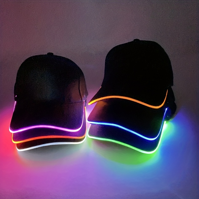 LED Light Cap,Lightweight LED Cotton Adjustable Baseball Cap Headlight Hat  Night Fishing Camping Joging(Black)