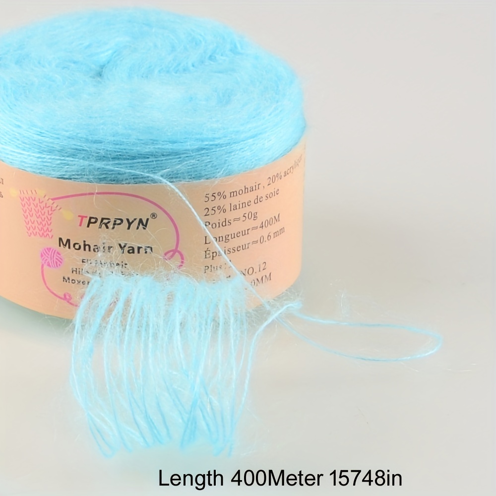 50g Mohair Silk Wool Yarn For Knitting Thin angora Mohair Soft Crochet  Yarns Hand Knit Sweater Scarf Shawl Cardigan Puffy Thread