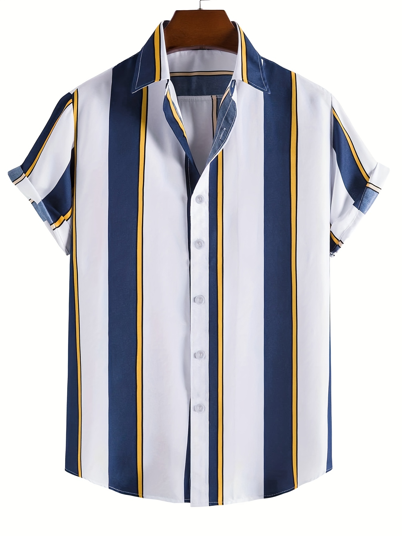 Camisa manga corta de rayas hombre new arrivals