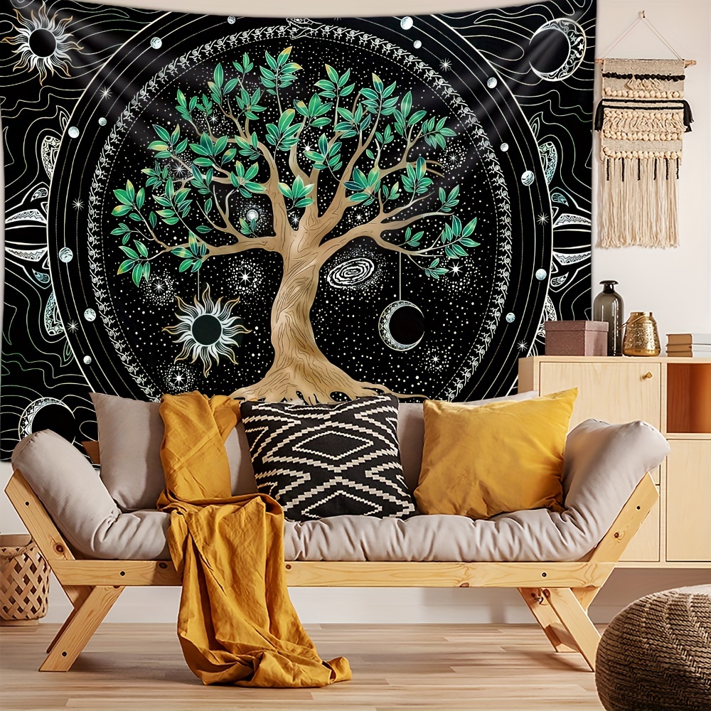 Trippy psychédélique arbre de vie tapisserie murale suspendue