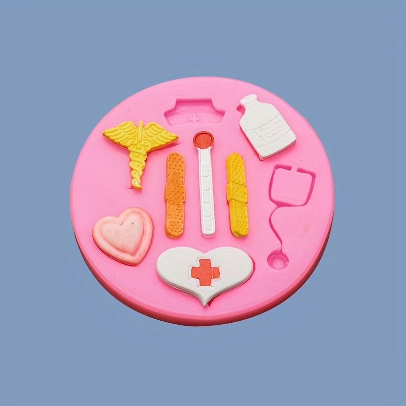 Stethoscope with heart Cookie Cutter and Fondant Cutter and Clay