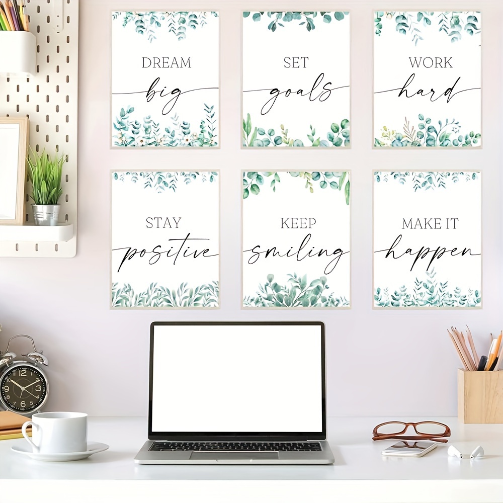 Motivational Wall Art Office Decor for Women Work From Home Sign