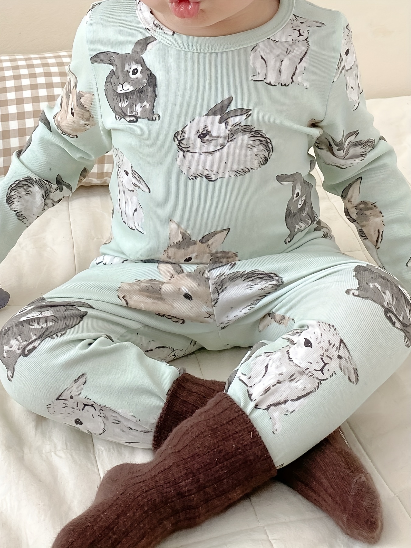 Pyjama Animaux Enfant LAPIN GRIS