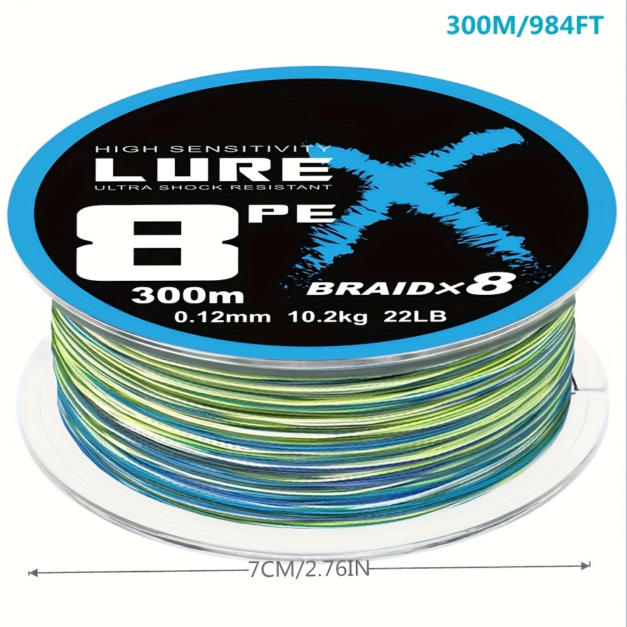 Durable 8x Pe Braided Fishing Line Abrasion Resistant Thin - Temu