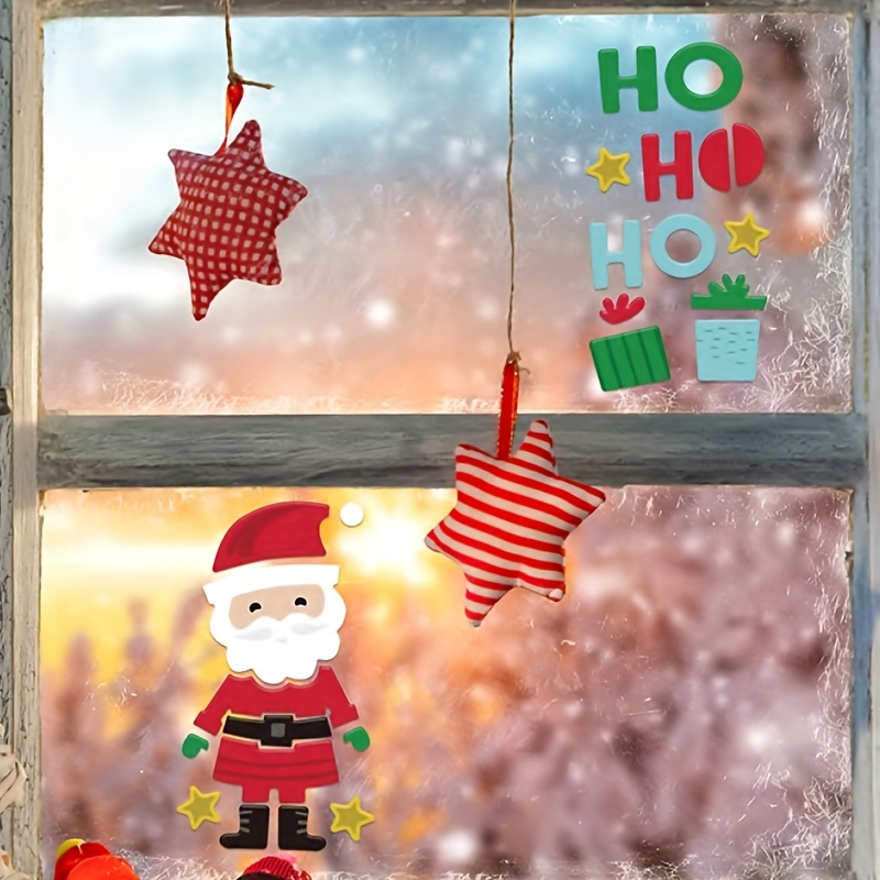 Christmas Gel Window Stickers Decorative Glass Stickers - Temu